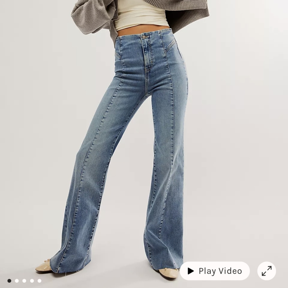 Crvy wild honey flare denim